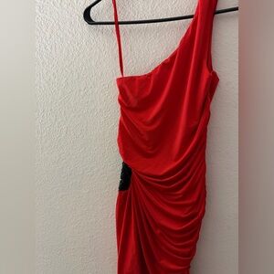 Arden B Scarlet One-Shoulder Dress